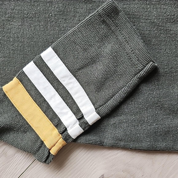 Vintage Roots Athletic Kids Green and Yellow Striped Sweater Top XL - Picture 4 of 12